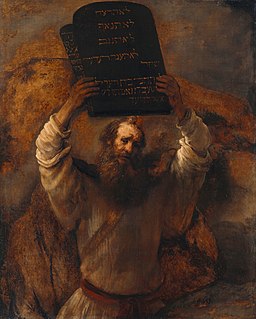 Moses with the 10 commandments