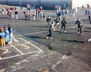 Children playing at elementary school