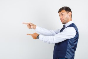 Pointing man